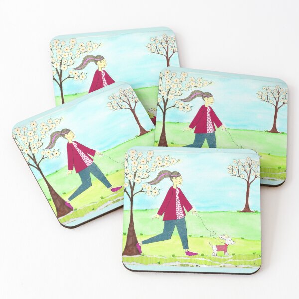 Item preview, Spring Dogwalk designed and sold by Mahli's  Artful Whimsy.
