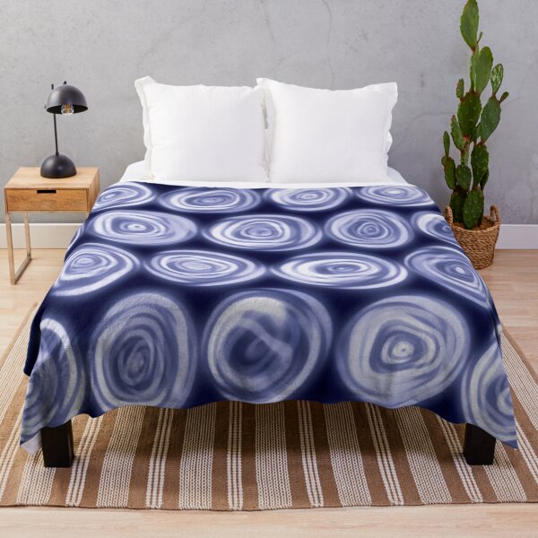 Item preview, Large Blue Squiggly Swirly Spiral Circles designed and sold by James-Cole.