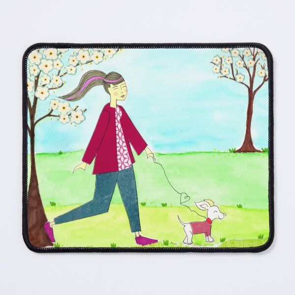 Item preview, Spring Dogwalk designed and sold by Mahli's  Artful Whimsy.