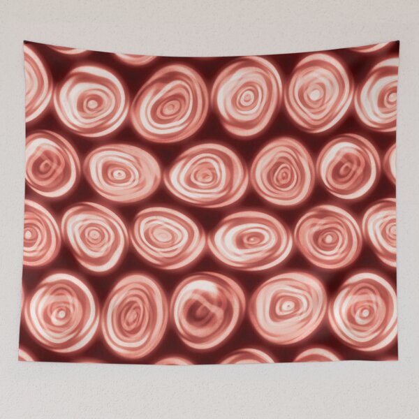 Item preview, Large Bright Red Squiggly Swirly Spiral Circles designed and sold by James-Cole.