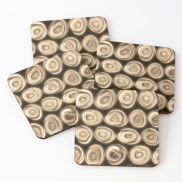 Item preview, Large Bronze Gold Squiggly Swirly Spiral Circles designed and sold by James-Cole.