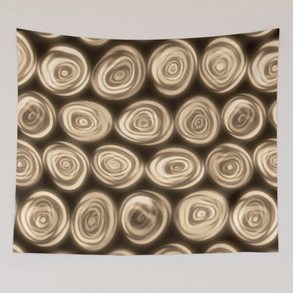 Item preview, Large Bronze Gold Squiggly Swirly Spiral Circles designed and sold by James-Cole.