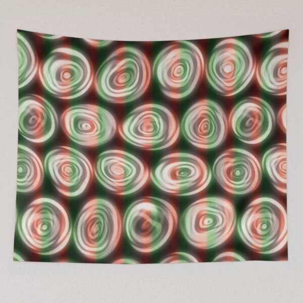 Item preview, Large Candy Cane Stripes Squiggly Swirly Spiral Circles designed and sold by James-Cole.