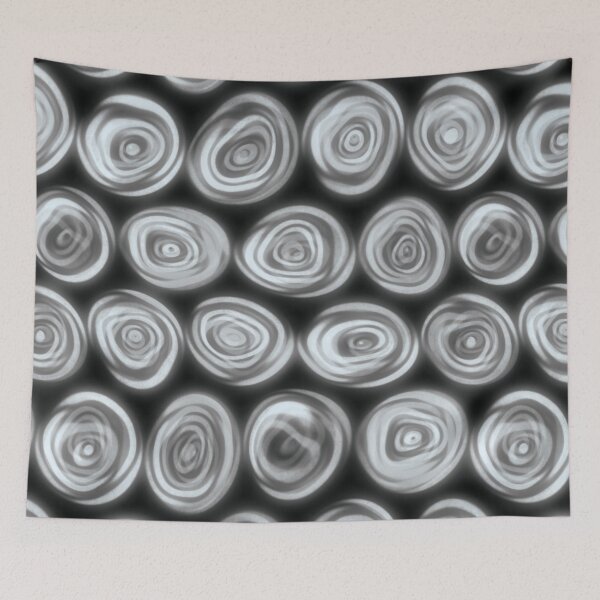 Item preview, Large Grey Squiggly Swirly Spiral Circles designed and sold by James-Cole.