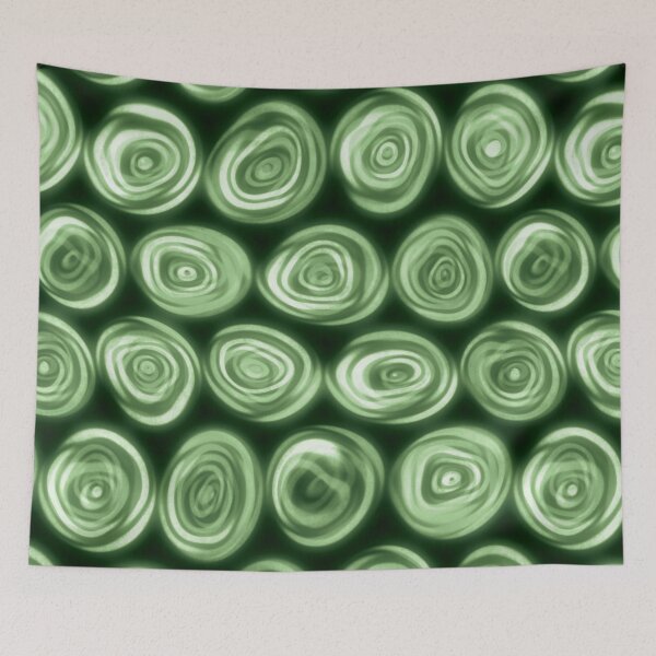 Item preview, Large Minty Green Squiggly Swirly Spiral Circles designed and sold by James-Cole.