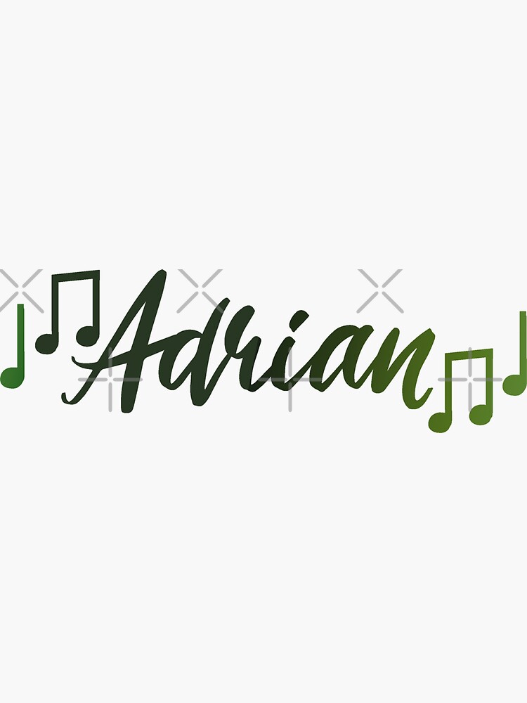 Thumbnail 3 of 3, Sticker, ♩♫Adrian♫♩ designed and sold by FictionalHangov.