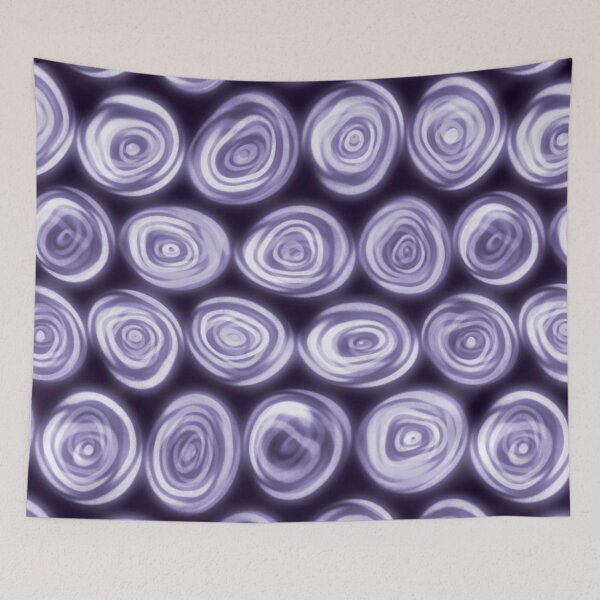 Item preview, Large Purple Lavender Lilac Squiggly Swirly Spiral Circles designed and sold by James-Cole.