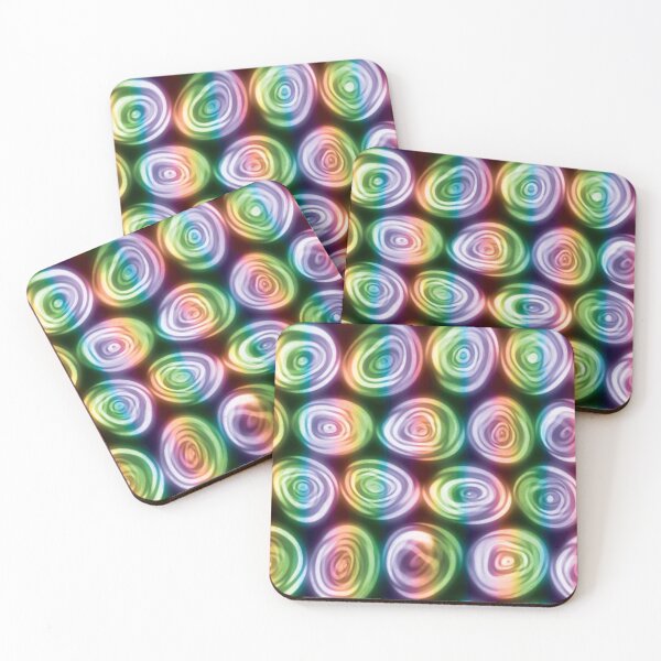Item preview, Large Rainbow Stripes Squiggly Swirly Spiral Circles designed and sold by James-Cole.