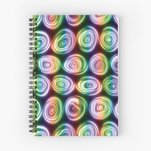 Item preview, Large Rainbow Stripes Squiggly Swirly Spiral Circles designed and sold by James-Cole.