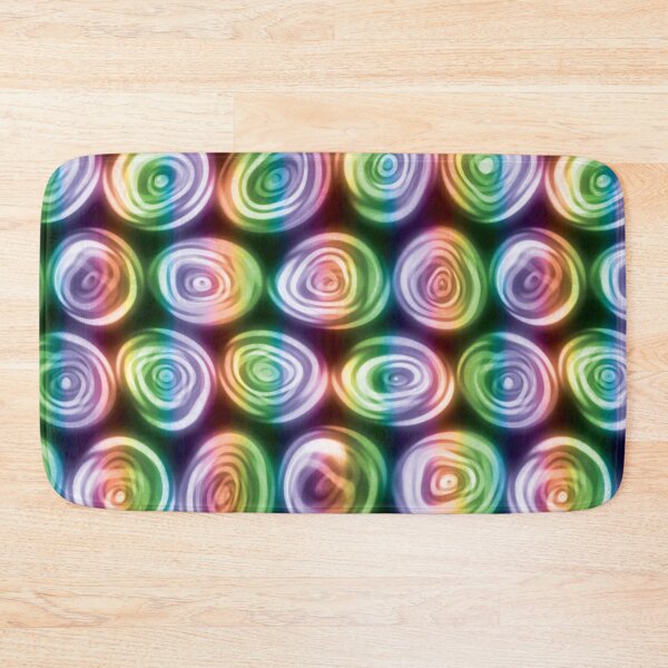 Item preview, Large Rainbow Stripes Squiggly Swirly Spiral Circles designed and sold by James-Cole.