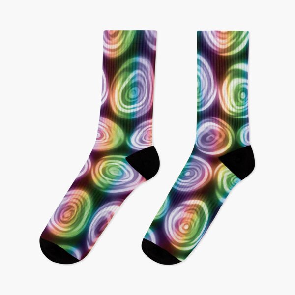 Item preview, Large Rainbow Stripes Squiggly Swirly Spiral Circles designed and sold by James-Cole.
