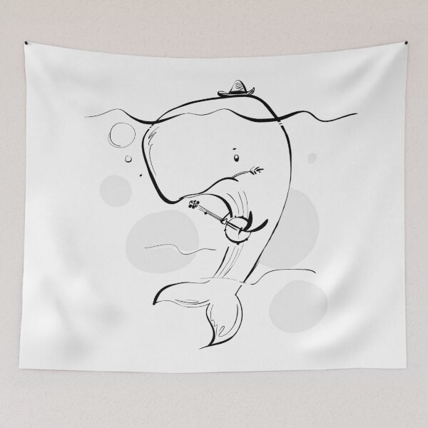 Item preview, Banjo Playing Whale designed and sold by Jason's Doodles.