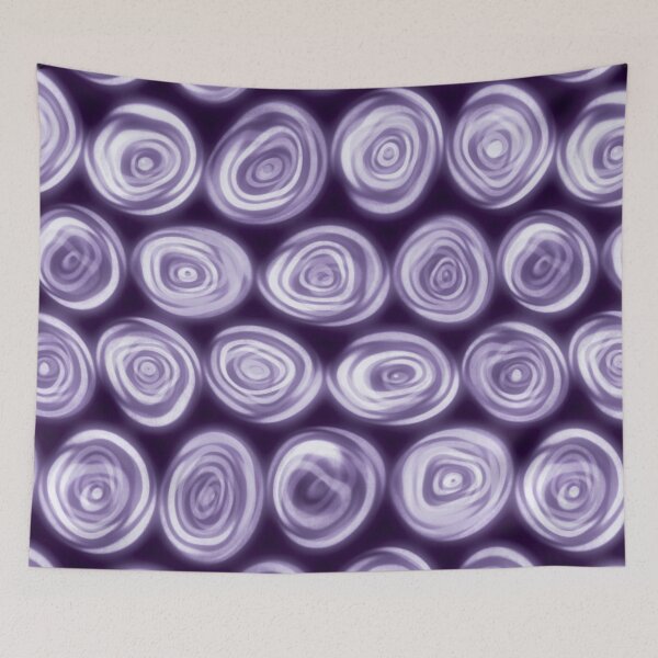 Item preview, Large Violet Purple Squiggly Swirly Spiral Circles designed and sold by James-Cole.