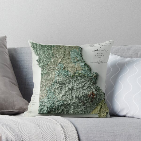 Item preview, 1904 Missouri Relief Map 3D digitally-rendered designed and sold by ThinkAboutMaps.