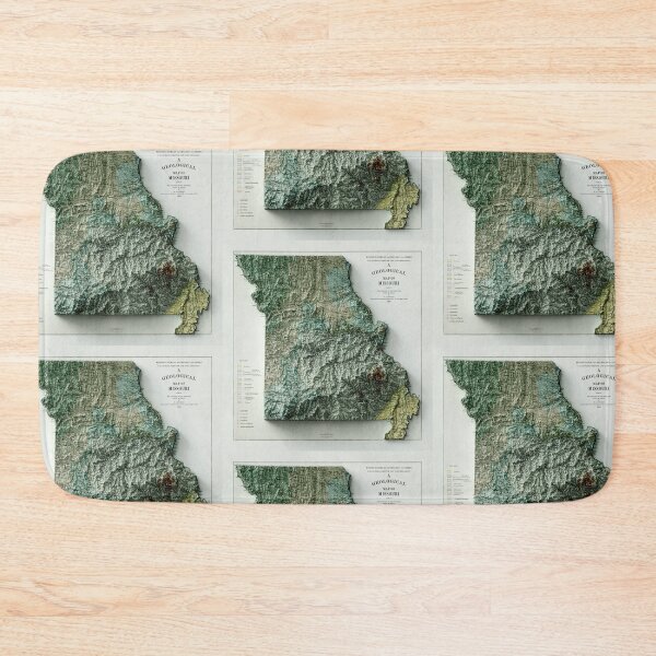 Item preview, 1904 Missouri Relief Map 3D digitally-rendered designed and sold by ThinkAboutMaps.