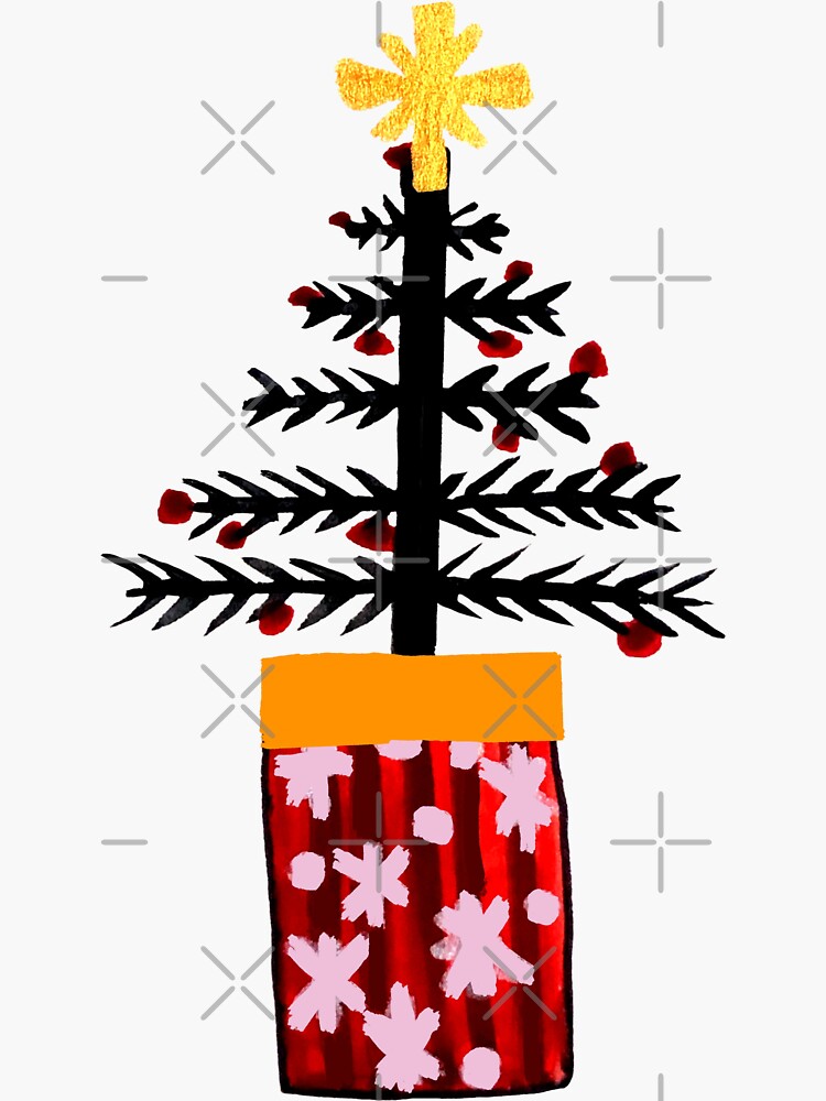 Tree with Holly by carlygraphist