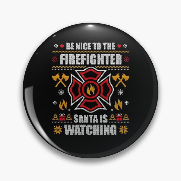 Item preview, Proud Job Be Nice To The Firefighter Ugly Christmas Sweater Fireman designed and sold by LKTankdesign.