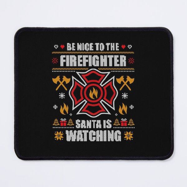 Item preview, Proud Job Be Nice To The Firefighter Ugly Christmas Sweater Fireman designed and sold by LKTankdesign.