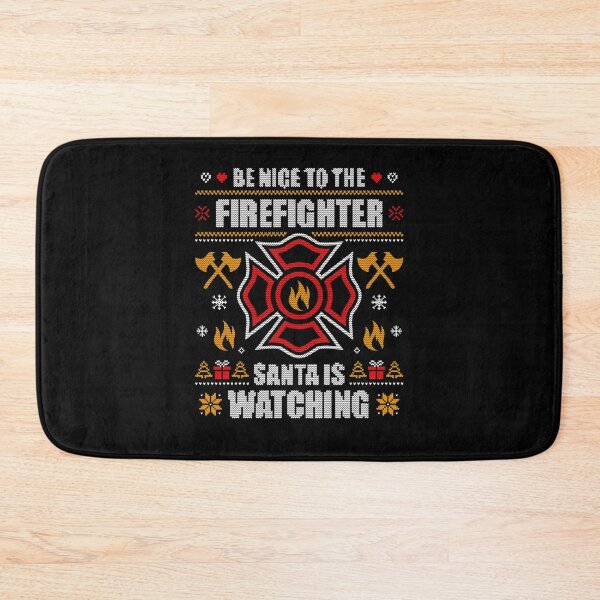 Item preview, Proud Job Be Nice To The Firefighter Ugly Christmas Sweater Fireman designed and sold by LKTankdesign.