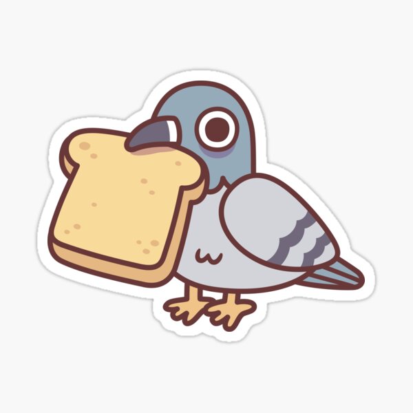 Item preview, Cute Pigeon With Bread designed and sold by rustydoodle.