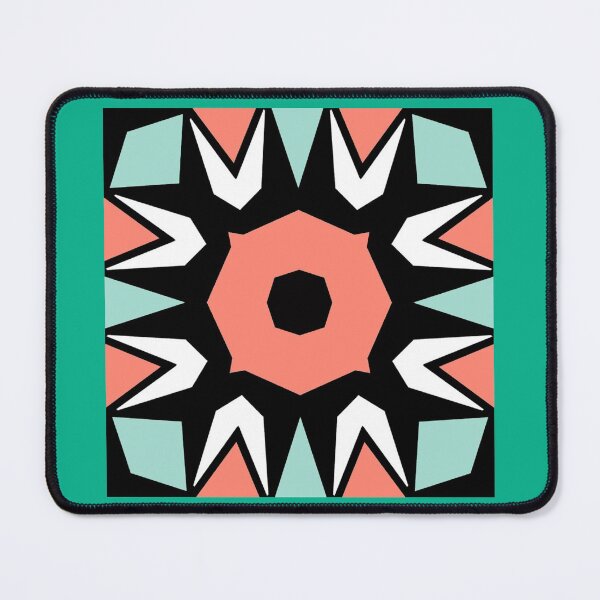 Item preview, Aqua and Coral Flower Burst Design designed and sold by SillaHoekstra.