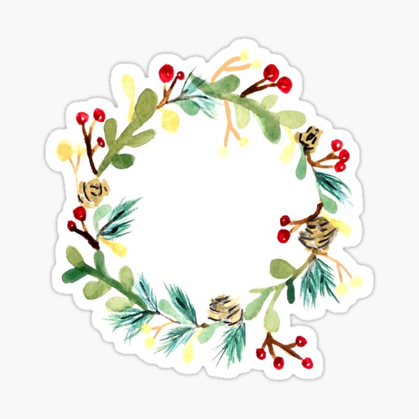 christmas wreath Sticker