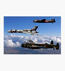 Avro Vulcan and Lancasters Photographic Print