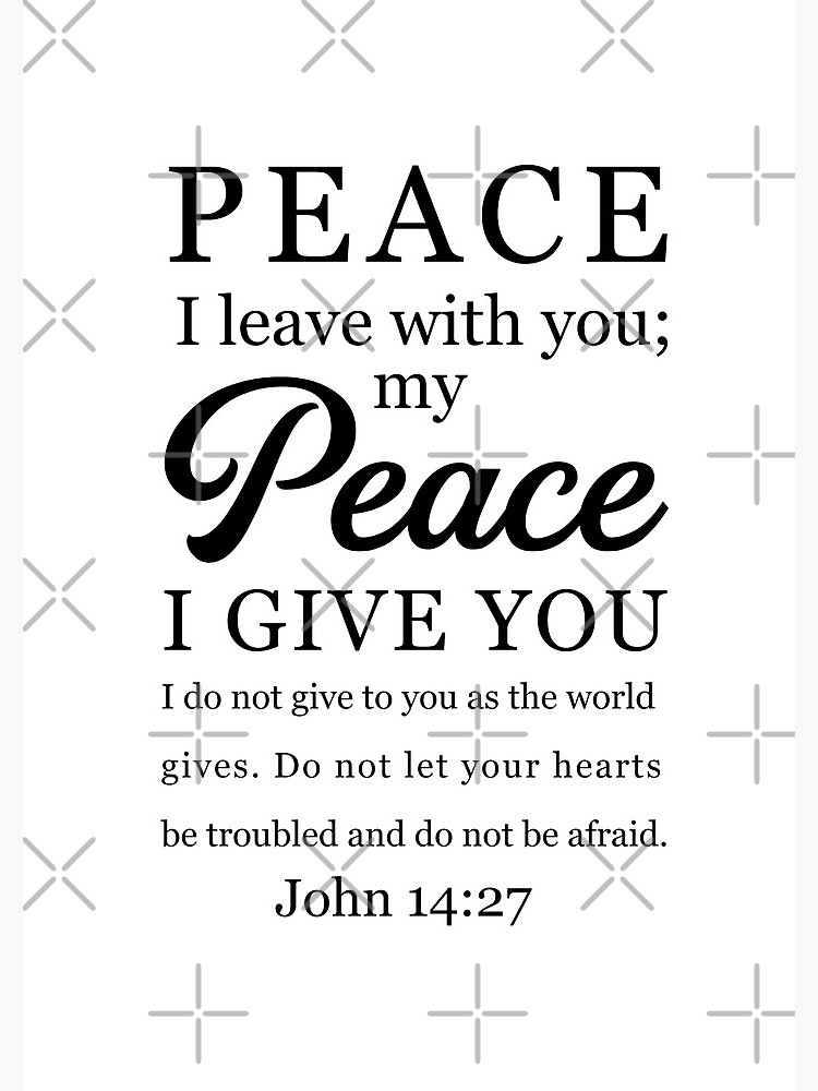 Bible verse wall art - Peace I leave 2024 with you - John 14:27 - Farmhouse sign - Scripture wall art - Bible verse sign for home -Christian gift