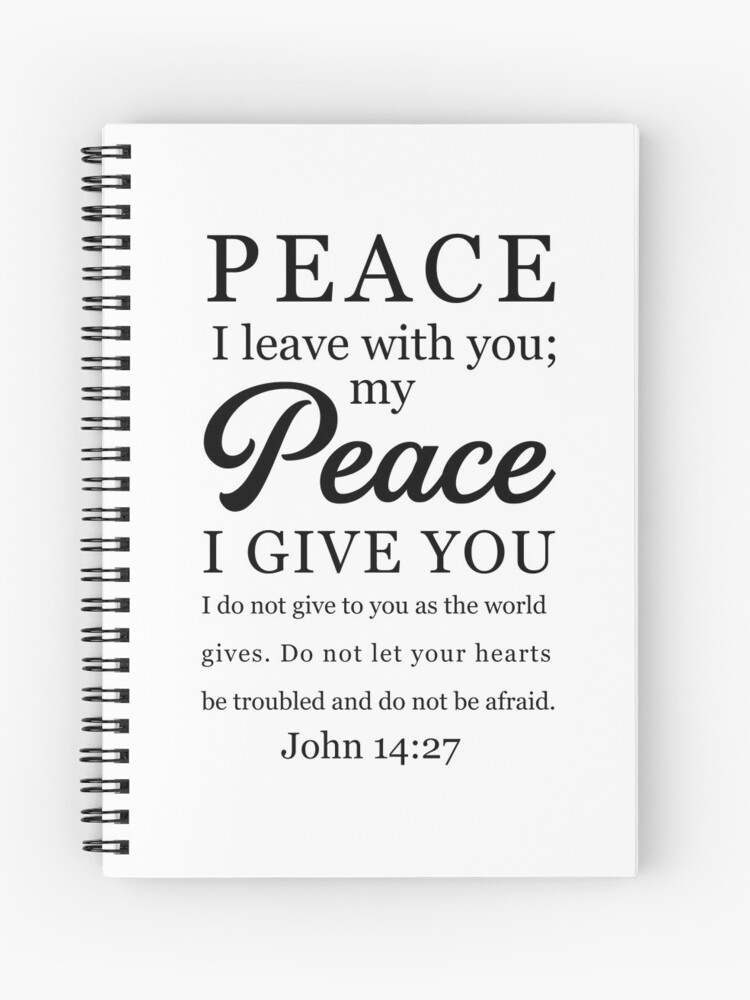 Bible verse wall newest art - Peace I leave with you - John 14:27 - Farmhouse sign - Scripture wall art - Bible verse sign for home -Christian gift