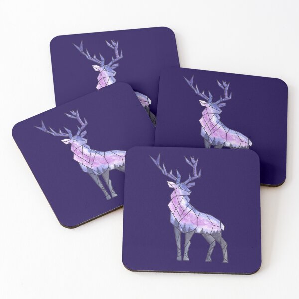 Item preview, Geometric Watercolor Galaxy Stag designed and sold by FlameClawArts.