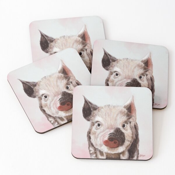 Item preview, Cute little pink piglet | animal decor designed and sold by NathBros.