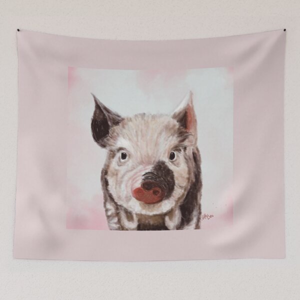 Item preview, Cute little pink piglet | animal decor designed and sold by NathBros.