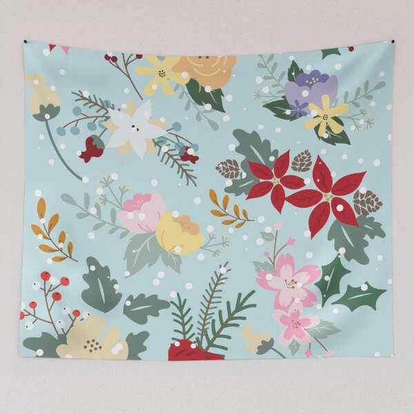 Item preview, Winter Seasonal Flowers Pattern designed and sold by YuviMK.