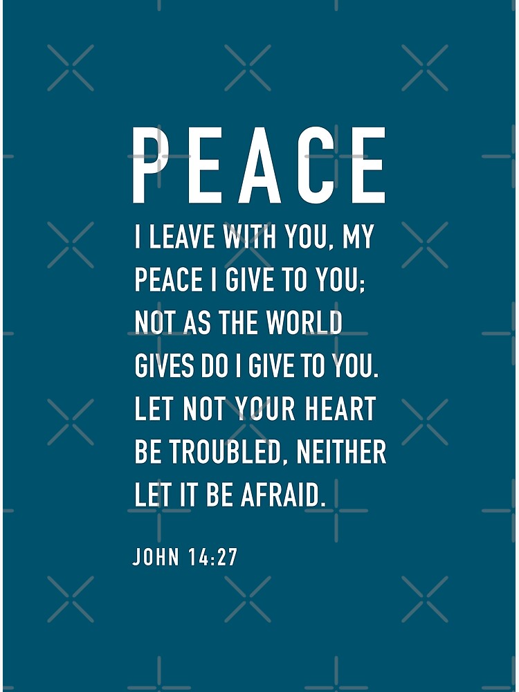 Bible verse wall art - Peace I leave with you - John 14:27 - Farmhouse sign - buy Scripture wall art - Bible verse sign for home -Christian gift