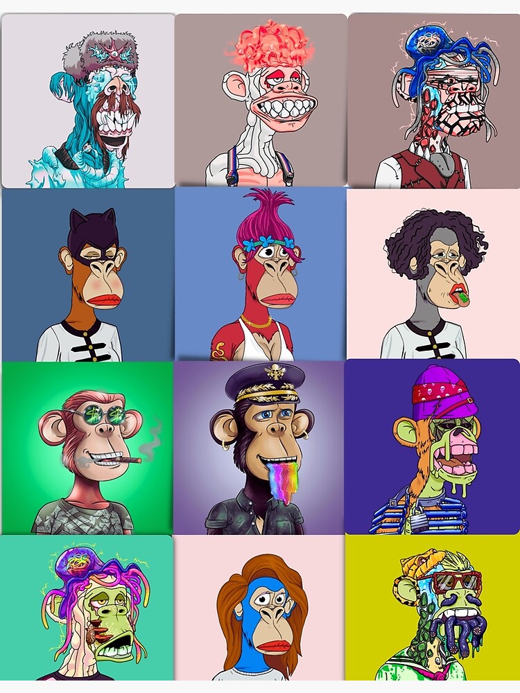 Bored Apes NFT Collection 16 Canvas sold by Stark Tiena SKU