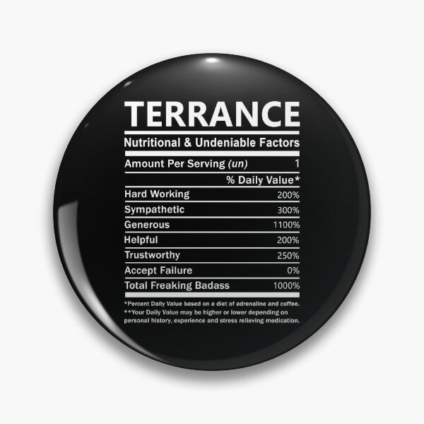Item preview, Terrance Name T Shirt - Terrance Nutritional And Undeniable Factors Gift Item Tee designed and sold by artiagasonya.