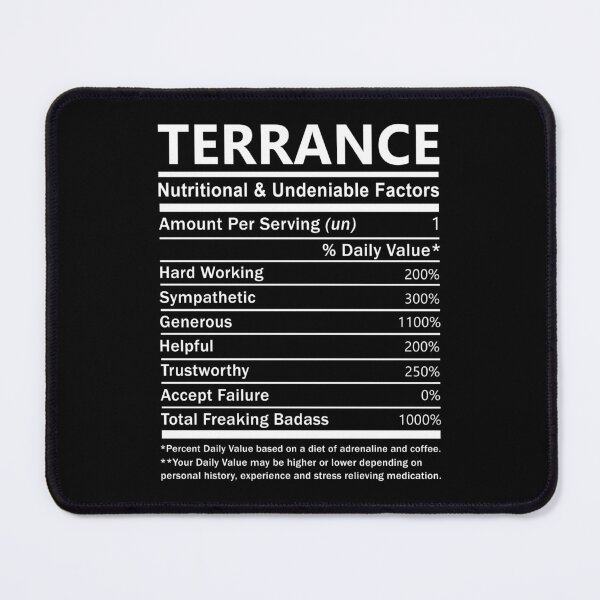 Item preview, Terrance Name T Shirt - Terrance Nutritional And Undeniable Factors Gift Item Tee designed and sold by artiagasonya.