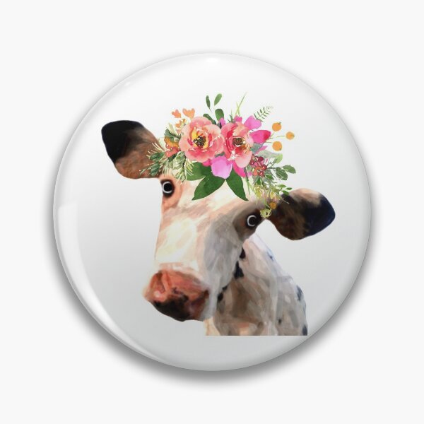Item preview, Cow Calf Watercolor Flower Heifer Design Nursery Art T-Shirts Stickers Mugs designed and sold by StickerArtwork.