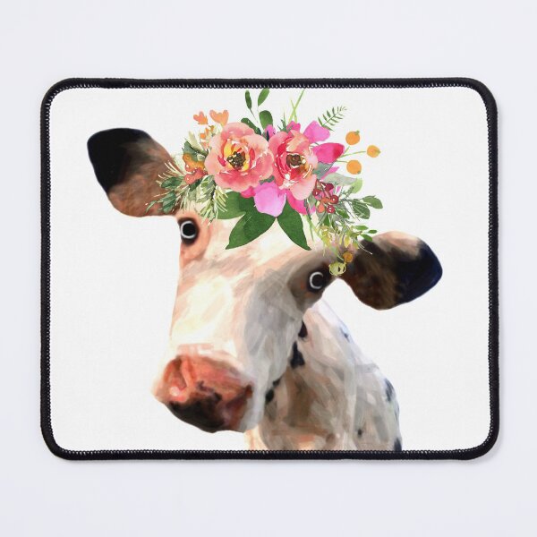 Item preview, Cow Calf Watercolor Flower Heifer Design Nursery Art T-Shirts Stickers Mugs designed and sold by StickerArtwork.