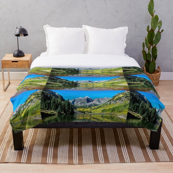 Item preview, Autumnal view of Rocky Mountain peaks called the Maroon Bells, between Pitkin County and Gunnison County, Colorado. designed and sold by AzRedB.