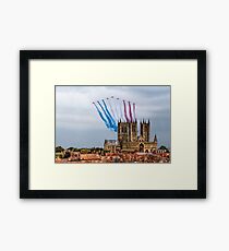 Red Arrows over Lincoln Cathedral Framed Print