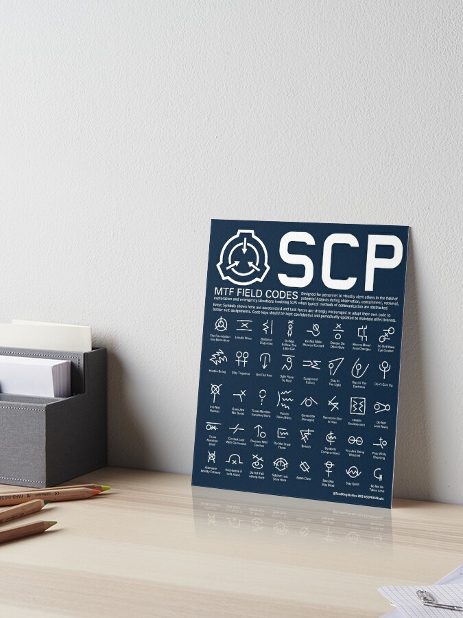 MTF Field Codes, SCP Logo - Black Art Board Print for Sale by  ToadKingStudios