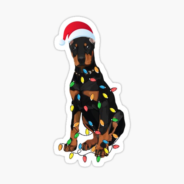 Weihnachten Dobermann Sticker