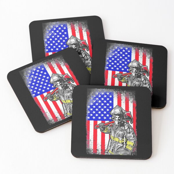 Item preview, Proud Job Firefighter American Flag Line Red Firefighting Fireman designed and sold by LKTankdesign.