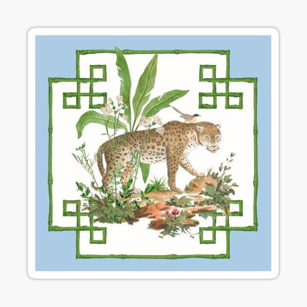 Item preview, Chinoiserie Jungle Leopard Tropical designed and sold by Yunihadi.
