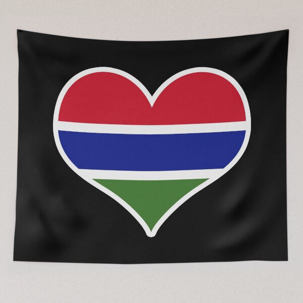 Item preview, Gambia Flag Heart designed and sold by PKHalford.