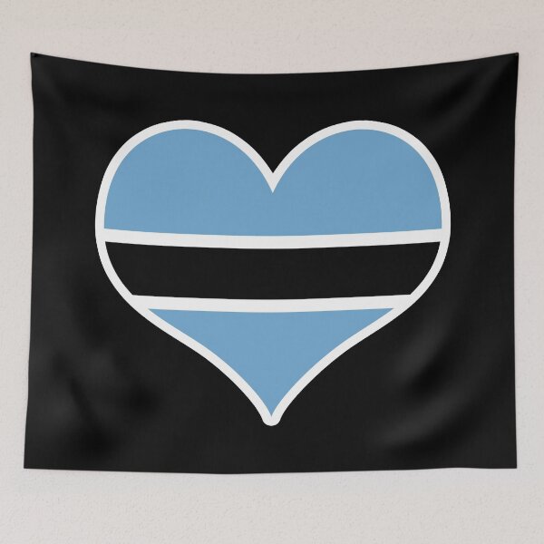 Item preview, Botswana Flag Heart designed and sold by PKHalford.