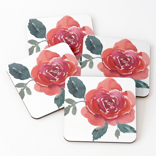 Item preview, Red Rose Watercolor designed and sold by junkydotcom.