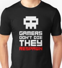 Pixel Skull Gamers Don't Die Unisex T-Shirt