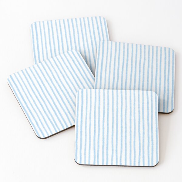 Item preview, Chalk Vertical Stripes -Blue and White designed and sold by rhombusOnion.